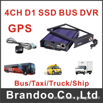 H. 264 Car DVR with 4 Channel D1 Resolution, Support GPS and WiFi